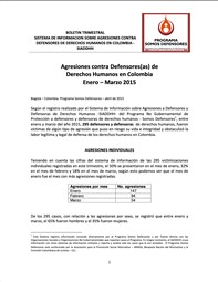 BOLETÍN TRIMESTRAL ENERO – MARZO 2015