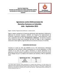 BOLETÍN TRIMESTRAL JULIO – SEPTIEMBRE 2015