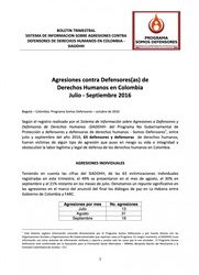 BOLETÍN TRIMESTRAL JULIO – SEPTIEMBRE 2016