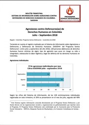 BOLETÍN TRIMESTRAL JULIO – SEPTIEMBRE 2018