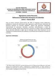 BOLETÍN TRIMESTRAL ENERO – MARZO 2019