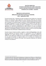 BOLETÍN TRIMESTRAL JULIO – SEPTIEMBRE 2020