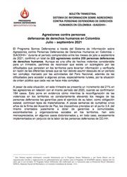 BOLETÍN TRIMESTRAL JULIO – SEPTIEMBRE 2021