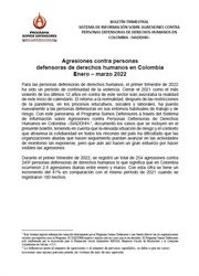 BOLETÍN TRIMESTRAL ENERO – MARZO 2022